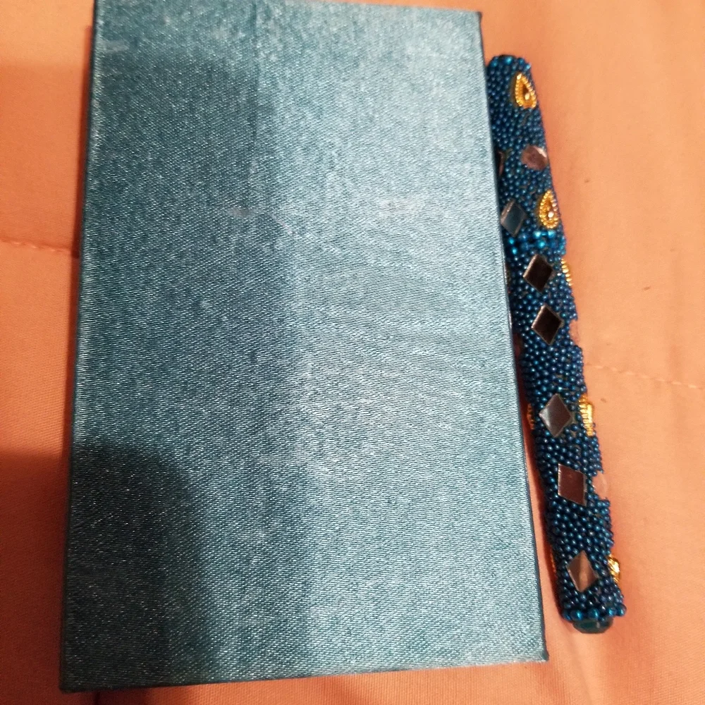 Blue Beaded Journal with pen
